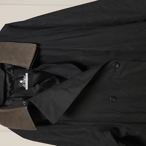 New Men size 52 all-weather coat black with lining - Picture 2 of 8